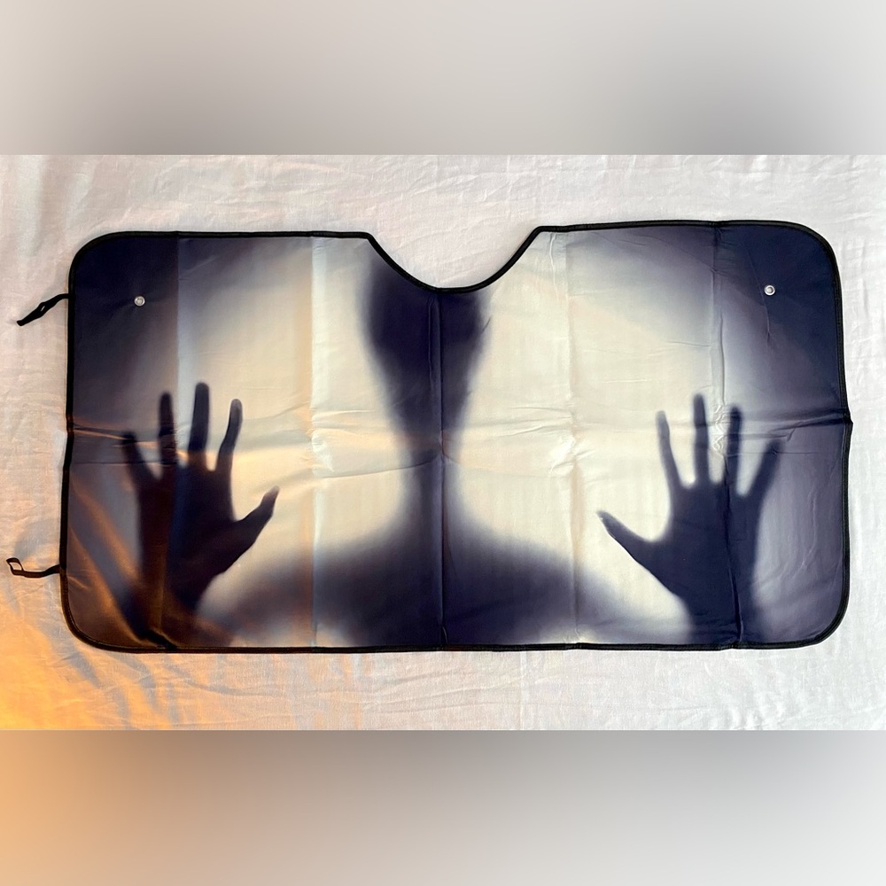 Horror Shadow Car Sunshade - Give people the creeps while you shop, work, study